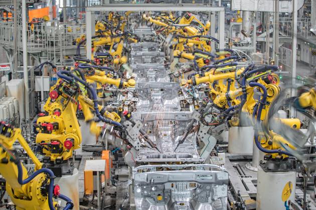 Cina: produzione industriale in crescita del 4,5% ad agosto