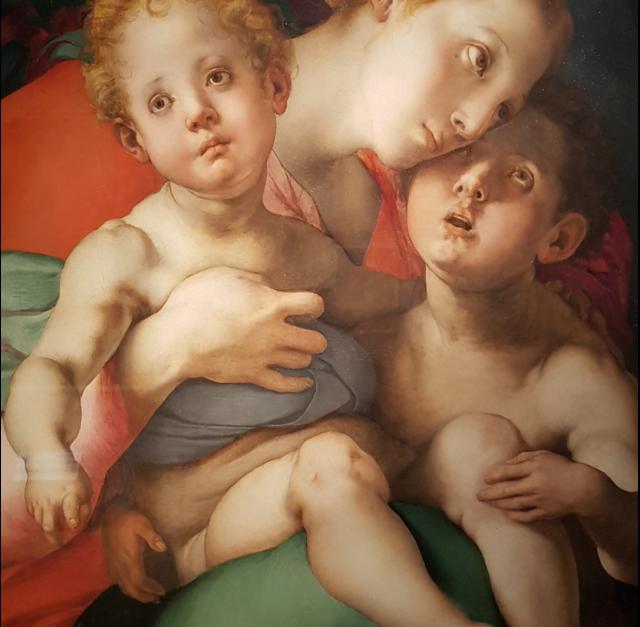 Pontormo, Madonna con bambino e S.Giovannino,  Gallerie degli Uffizi, Firenze