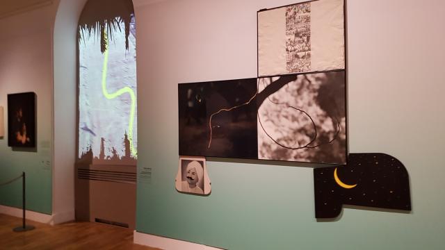 John Baldessari, Man with Handlebar Mustache/ Two Branches