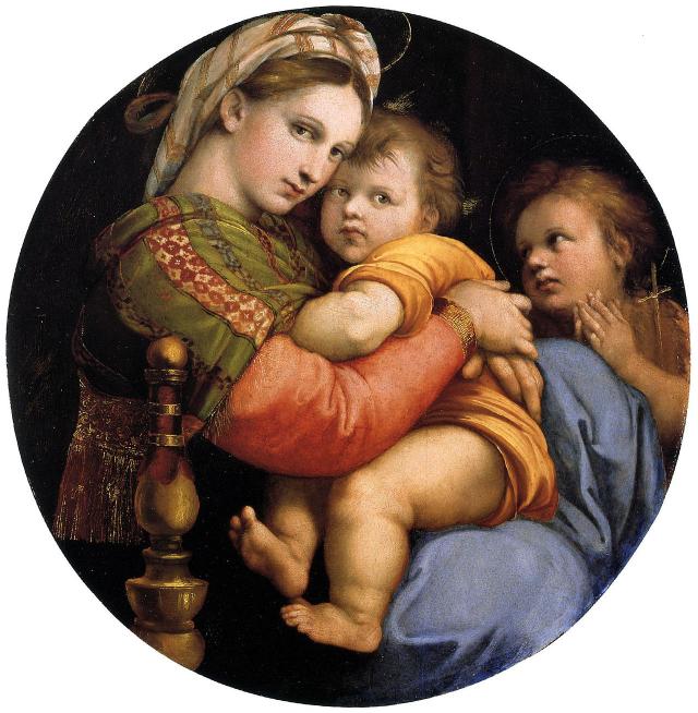 Raffaello, Madonna della seggiola, 1513-1514, Galleria Palatina, Firenze (Fonte: wikipedia) 