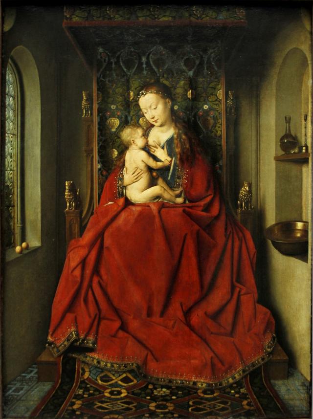 Jan van Eyck, Madonna di Lucca, 1436, St&auml;delsches Kunstinstitut, Francoforte sul Meno (Fonte: wikipedia)