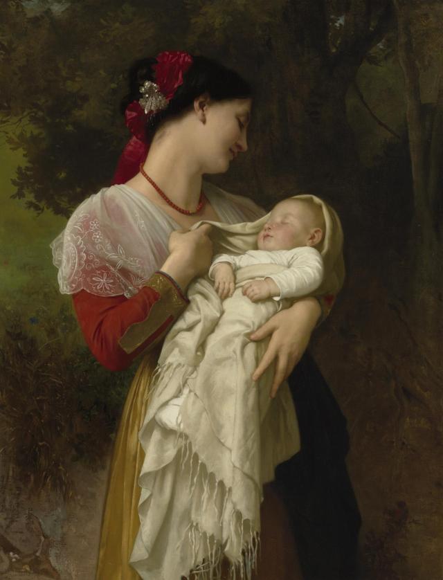 William-Adolphe Bouguereau, Maternal Admiration, 1869, Collezione Privata (Fonte: wikipedia)