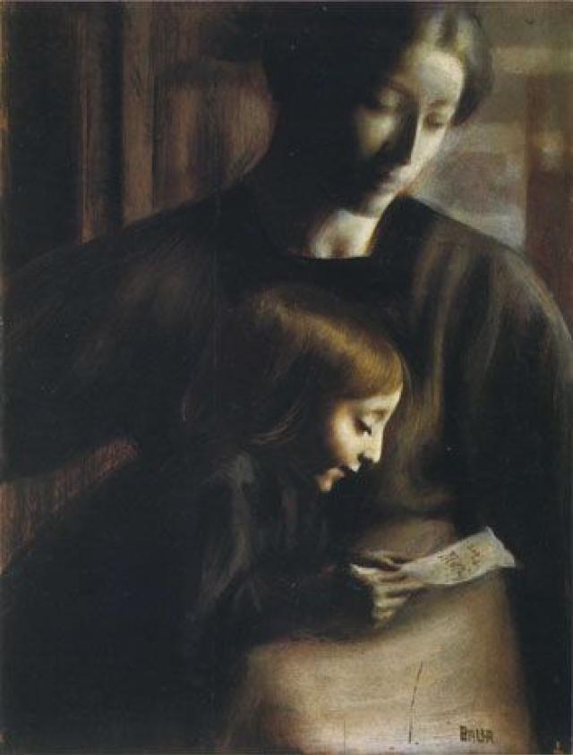 Giacomo Balla, Affetti  (Trittico degli affetti-dettaglio) - 1910 - Galleria Nazionale d&rsquo;Arte Moderna e Contemporanea, Roma, (Fonte: Pinterest)