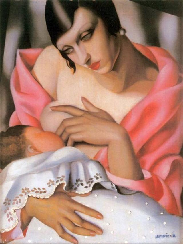 Tamara de Lempicka, Maternit&agrave;,1928 (Fonte Pinterest) 
