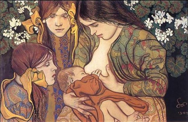 Stanisław Wyspiański  Motherhood&rsquo;, 1905 (Fonte Pinterest) 