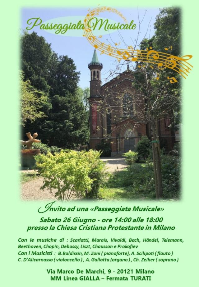 Locandina della &ldquo;Passeggiata musicale&rdquo; (26-06-2021).