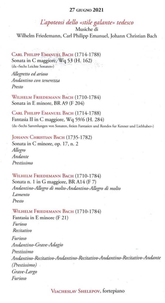 Locandina del concerto di Viacheslav Shelepov per AMAMI.