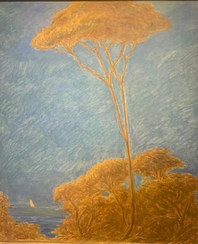 Gaetano Previati, Pini di Liguria, 1918