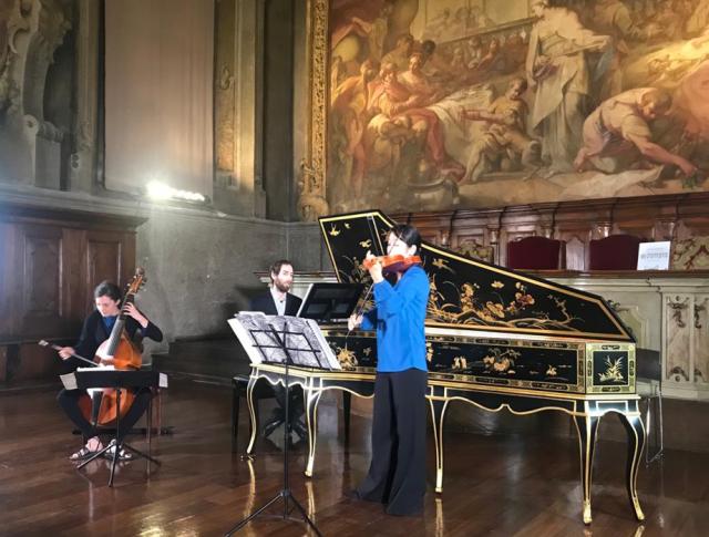 Musiche francesi rococ&ograve; nella Sala del Cenacolo del Museo della Scienza e della Tecnologia di Milano.