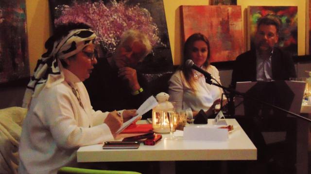 la poetessa Antonella Pagano e il poeta vincitore del premio Puskin Alberto Dionisi