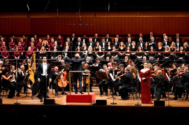 L'orchestra dell'Accademia Santa Cecilia e i cantanti solisti (courtesy)