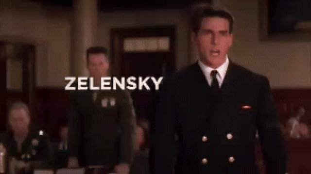 Jack Nickolson (Trump) e Tom Cruise (Zelensky)