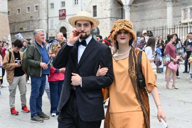 Coppa Perugina: rievocazione storica in Corso Vannucci
