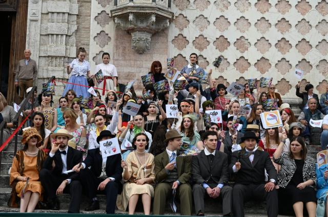 Coppa Perugina: rievocazione storica in Corso Vannucci a Perugia