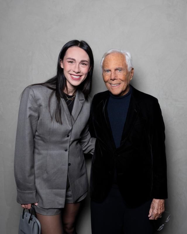 Giorgio Armani and Aurora Ramazzotti 