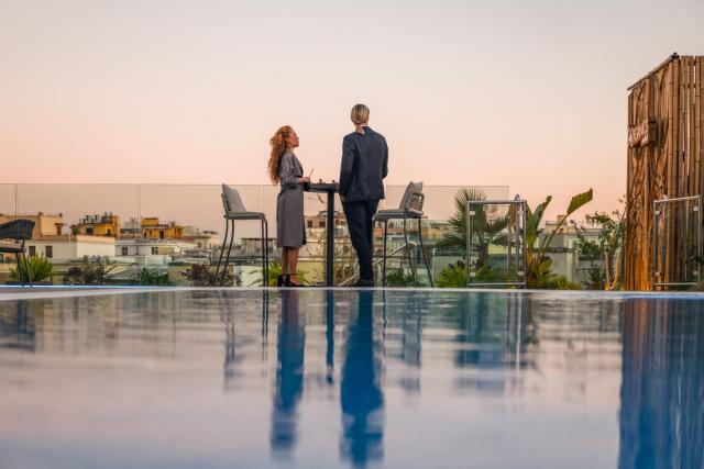 La piscina dell'Aleph Hotel Roma (courtesy)