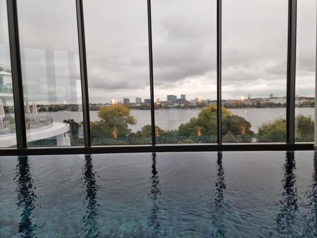 La piscina a sfioro dell'Hotel The Fontenay
