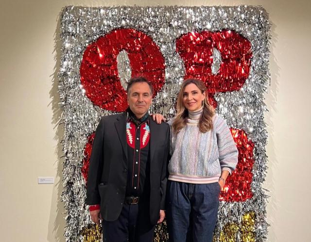 L'artista Daniel Gonzales e la curatrice Valentina Ciarallo