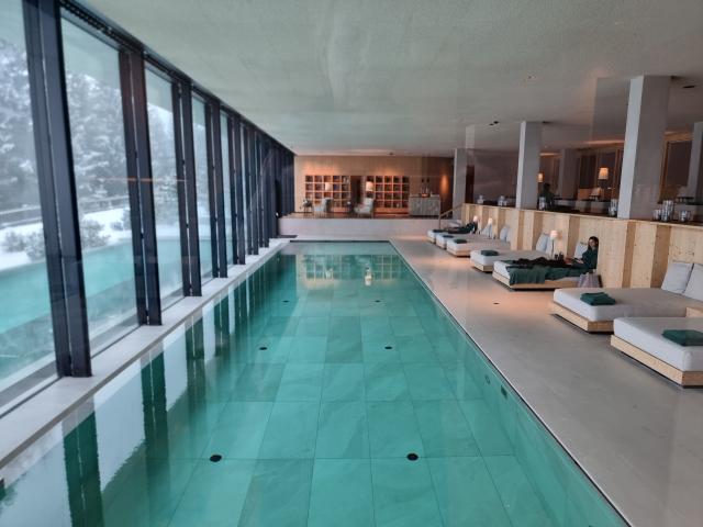 La piscina riscaldata del Forestis