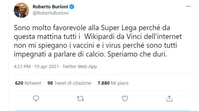 Superlega, Burioni: "Favorevole perch&eacute; cos&igrave; nessuno mi spiega pi&ugrave; i vaccini"