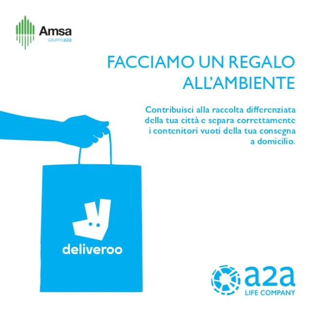 Milano, Deliveroo e Amsa insieme per l'ambiente