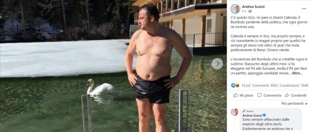 Scanzi chiama Calenda "Bombolo" per pubblicizzare il suo libro: il Web esplode