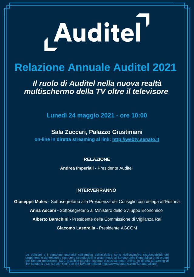 Presentazione della Relazione Annuale Auditel 2021 