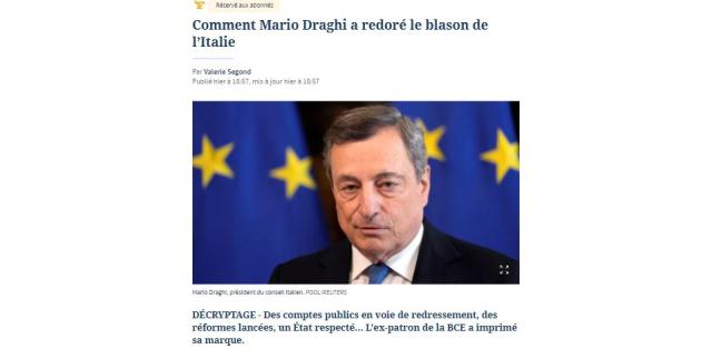 Le Figaro dedica tre pagine all'Italia e alla "rivoluzione Draghi"