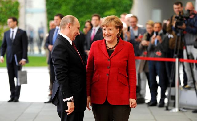 Vladimir Putin e Angela Merkel, Berlino 2012