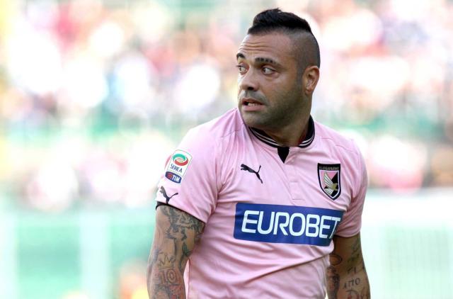 Fabrizio Miccoli con la maglia del Palermo, 2012