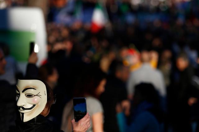 Roma, manifestazione No Green Pass