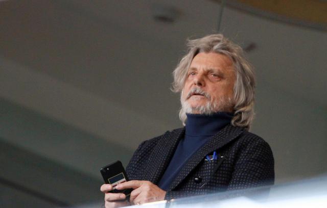 Massimo Ferrero allo Stadio Luigi Ferraris di Genova, 2020
