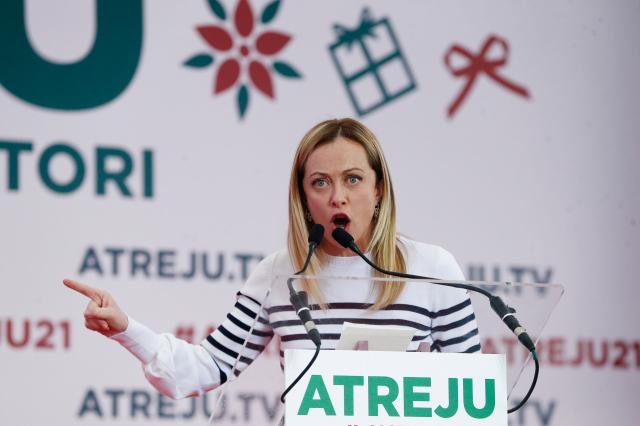 Giorgia Meloni alla manifestazione Atreju 2021