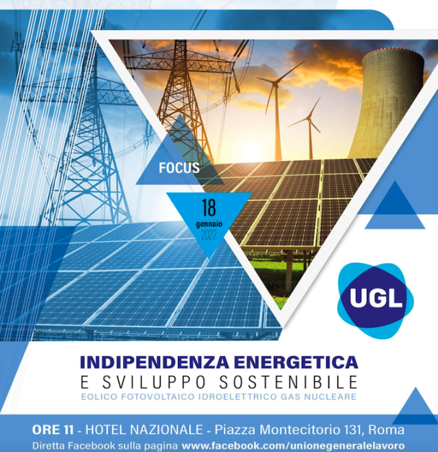 Energia. Paolo Capone, Leader UGL: &ldquo;Governo convochi tavolo per fronteggiare emergenza rincari&rdquo;