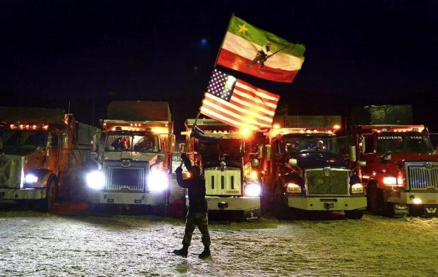 Proteste dei camionisti a Quebec city