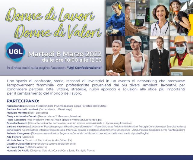 DONNE DI LAVORI, DONNE DI VALORI