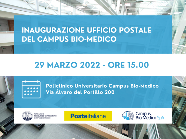 Inaugurazione nuovo Ufficio Postale al Campus Bio-Medico di Roma