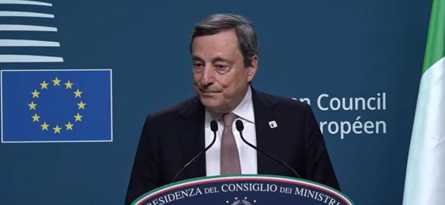 Mario Draghi, 2022