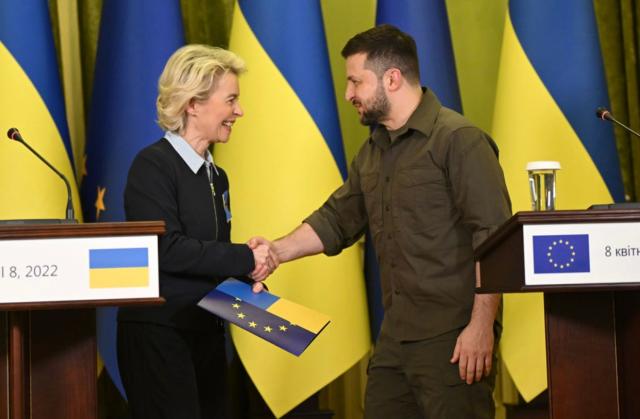 Von der Leyen vede Zelensky:&nbsp;"L'Ucraina appartiene alla famiglia europea"