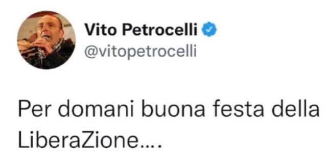 Petrocelli espulso dal M5s, il tweet: "Buona festa della LiberaZione", con la Z russa