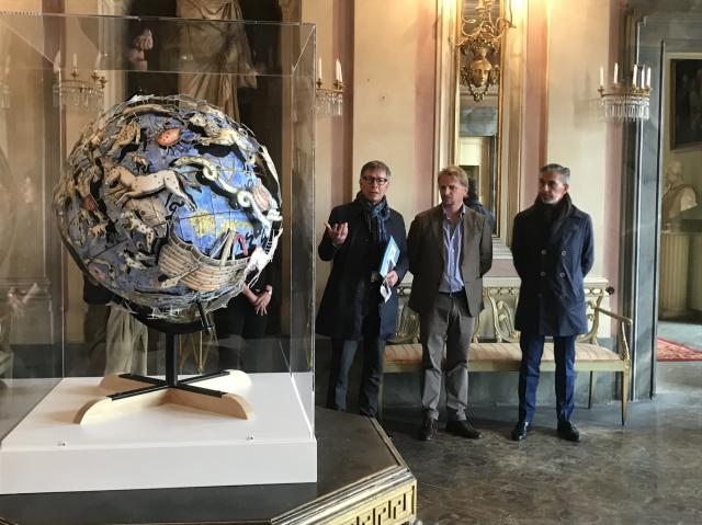 Flavio Misciattelli con il sindaco di Siena Luigi De Mossi