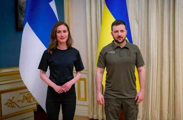Sanna Marin e Volodymyr Zelensky