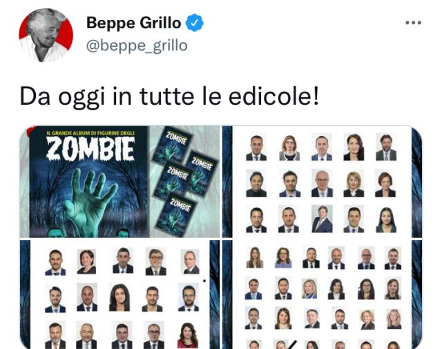 M5s, Grillo posta l'"album degli zombie" sui transfughi del Movimento: ecco chi c'&egrave;