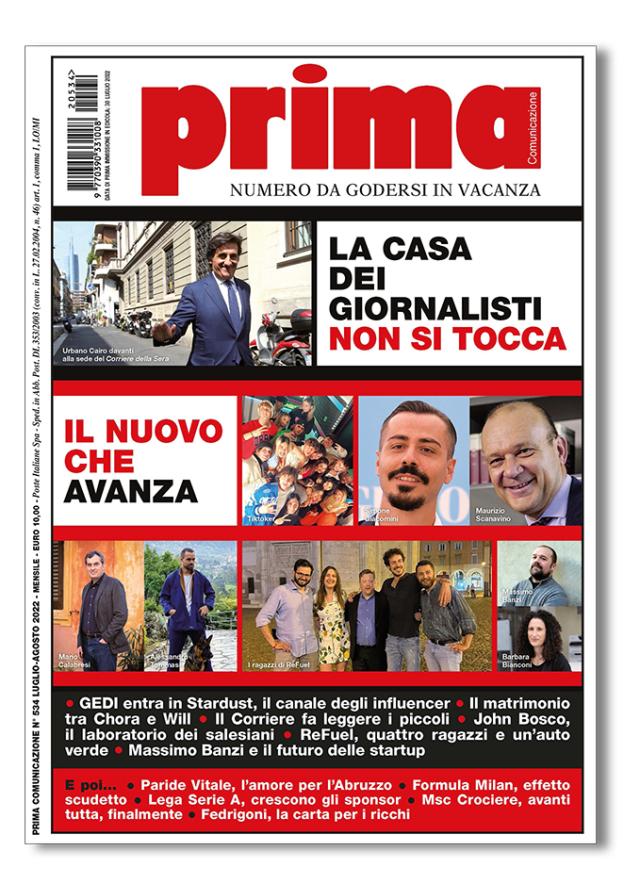 Editoria. In edicola il nuovo numero di Prima Comunicazione di luglio-agosto 2022