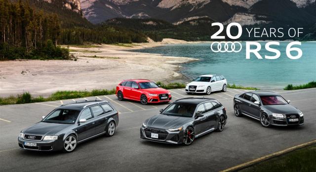 Audi RS 6: 20 anni e quattro generazioni per l&rsquo;icona RS