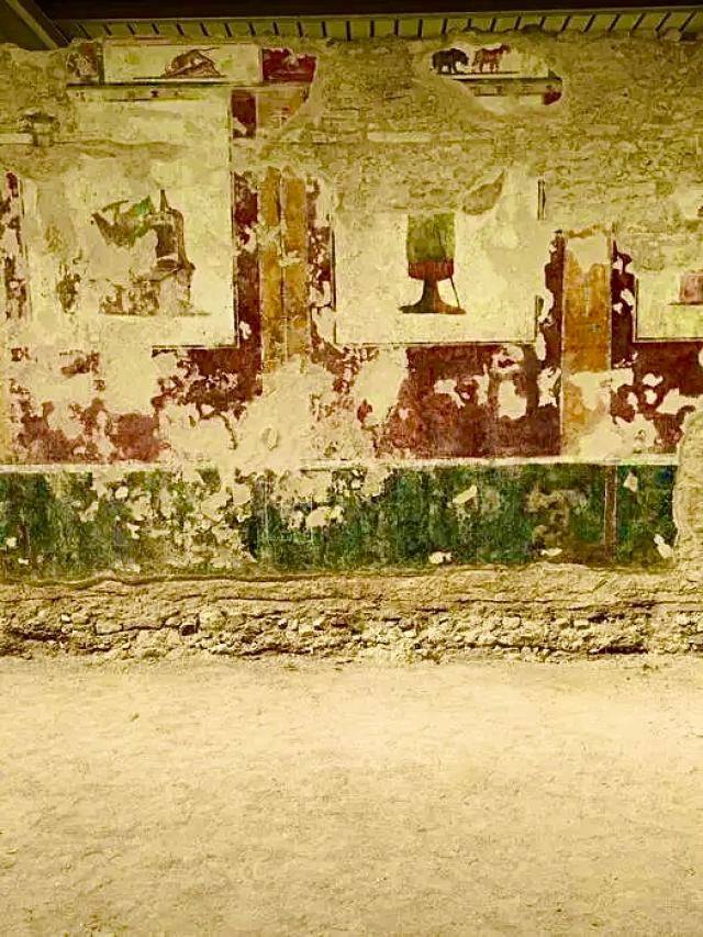 Tempio di Cupra: emergono bellissime e rare decorazioni colorate nello stile di Pompei