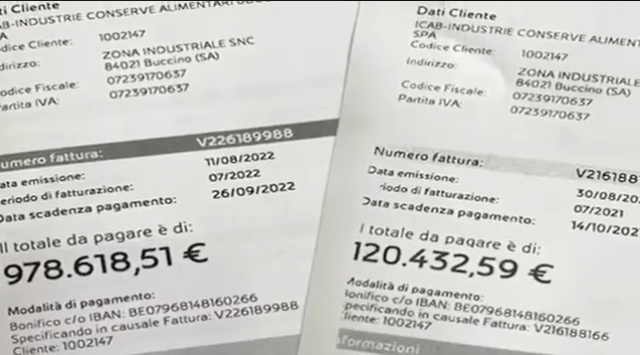 Caro gas, bolletta shok da 978618 euro