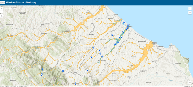 Naviga la mappa interattiva con le aree e foto delle zone alluvionate