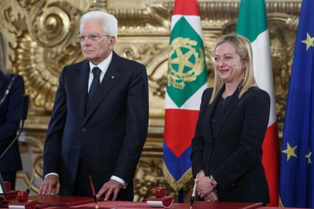 Il Presidente della Repubblica Sergio Mattarella e la Premier Giorgia Meloni