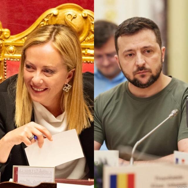 Meloni chiama Zelensky: "Sostegno  politico, militare, economico, umanitario a Kiev". Continua l'agenda "draghiana"